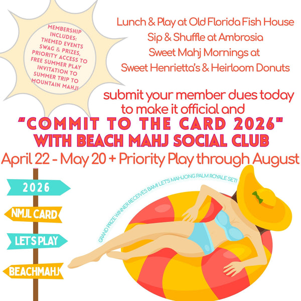 Beach Mahj Social Club Member Dues